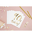 Servetten 90th birthday | wit-goud | 20 stuks