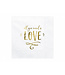 PartyDeco Servetten All you need is love | wit-goud | 20 stuks