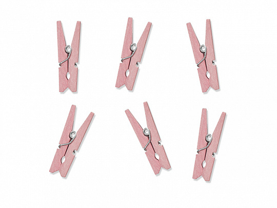 Mini houten wasknijpertjes roze | 3 cm | 10 stuks