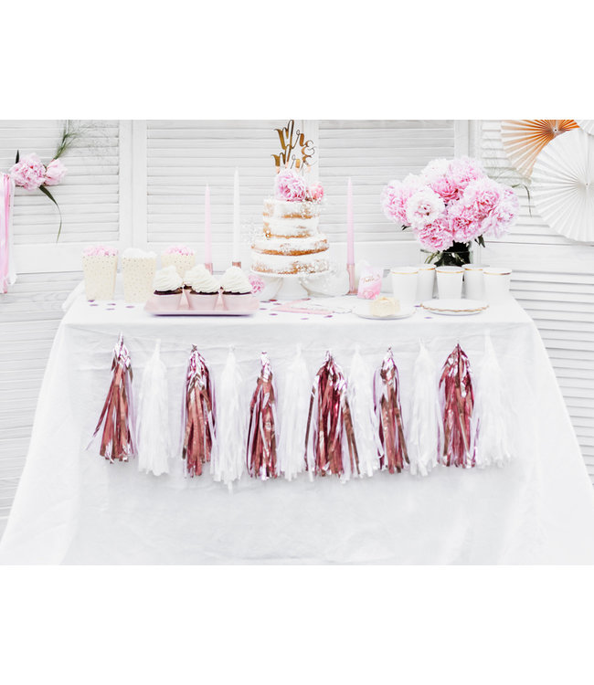 Tassel slinger rose goud | 1,5 meter | 12 tassels | DIY