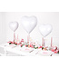 Hartenballon folie - Wit - 35 cm