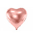 PartyDeco Folieballon hart Rose goud | 45 cm