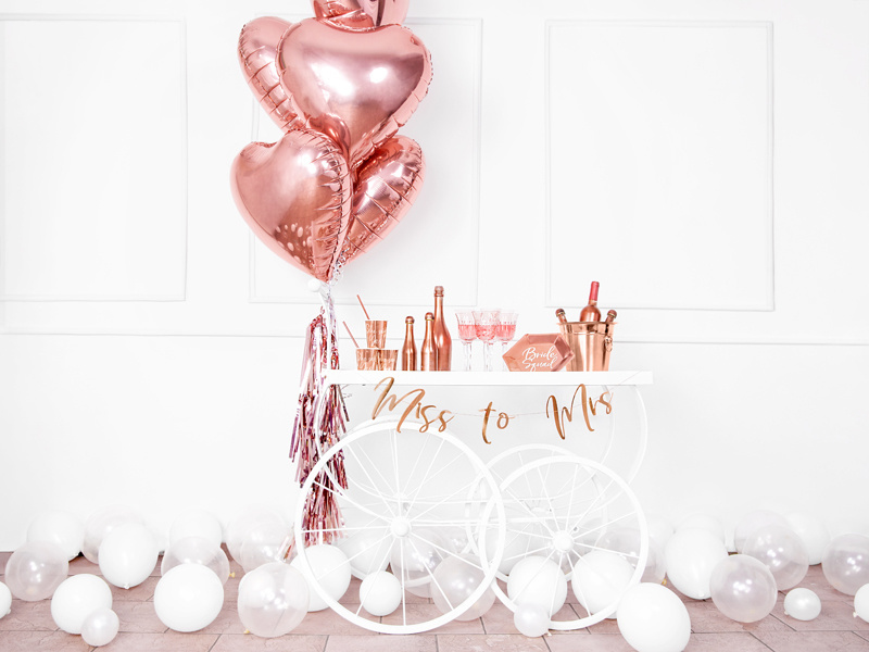 Hartenballon folie - Rose goud - 45 cm