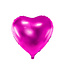 PartyDeco Hartenballon folie - Donker Roze - 45 cm