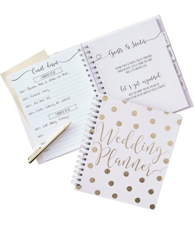 Ginger Ray Weddingplanner bruiloft planner boek | Engelstalig | Goud