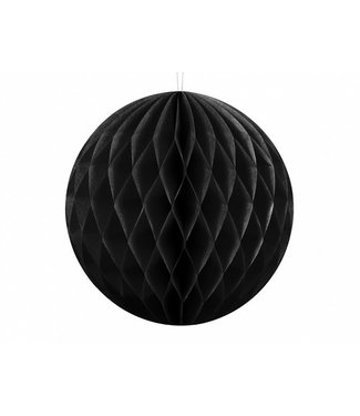 PartyDeco Honeycomb bal | Zwart | 30 cm