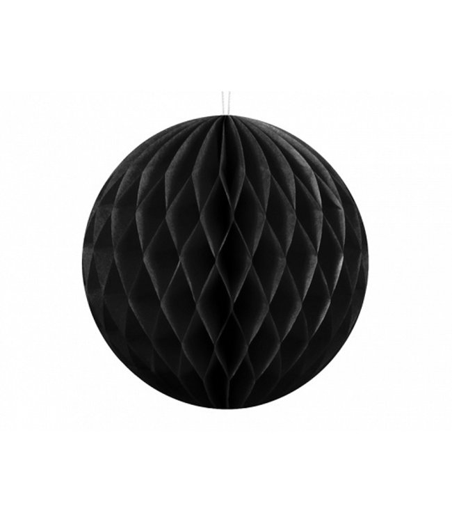 PartyDeco Honeycomb bal | Zwart | 40 cm