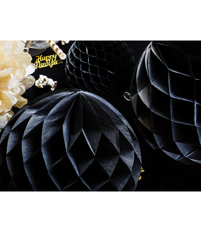Honeycomb bal | Zwart | 40 cm