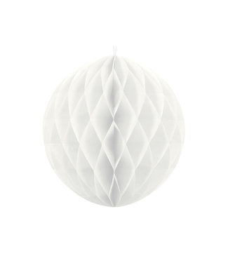 PartyDeco Honeycomb bal | Wit | 40 cm
