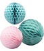 PartyDeco Honeycomb bal | Lichtroze | 30 cm