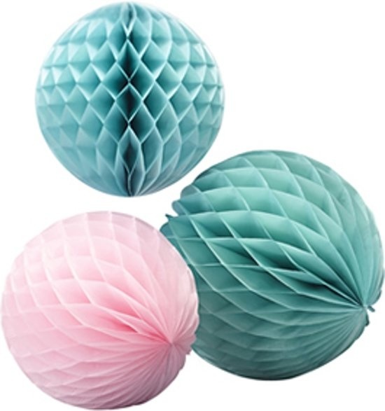 Honeycomb bal | Turquoise | 30 cm