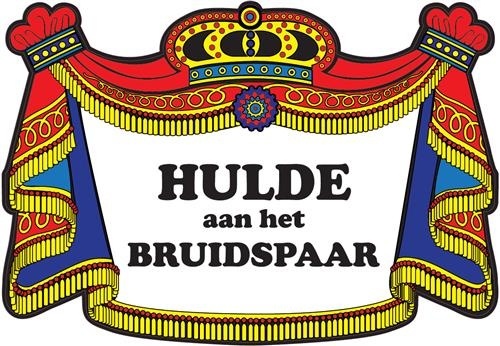 Kroonbord Hulde aan het bruidspaar