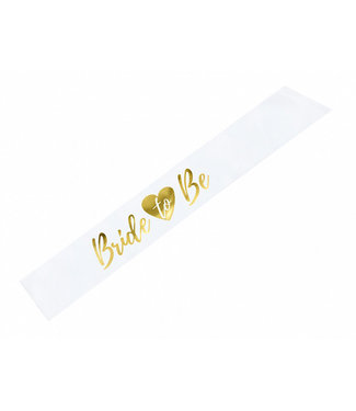 PartyDeco Sjerp Bride to be - wit/goud