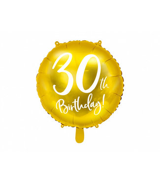 PartyDeco Folieballon 30th birthday | 30 jaar