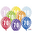 Ballonnen 70 jaar - metallic gekleurd met sterren | 6 stuks