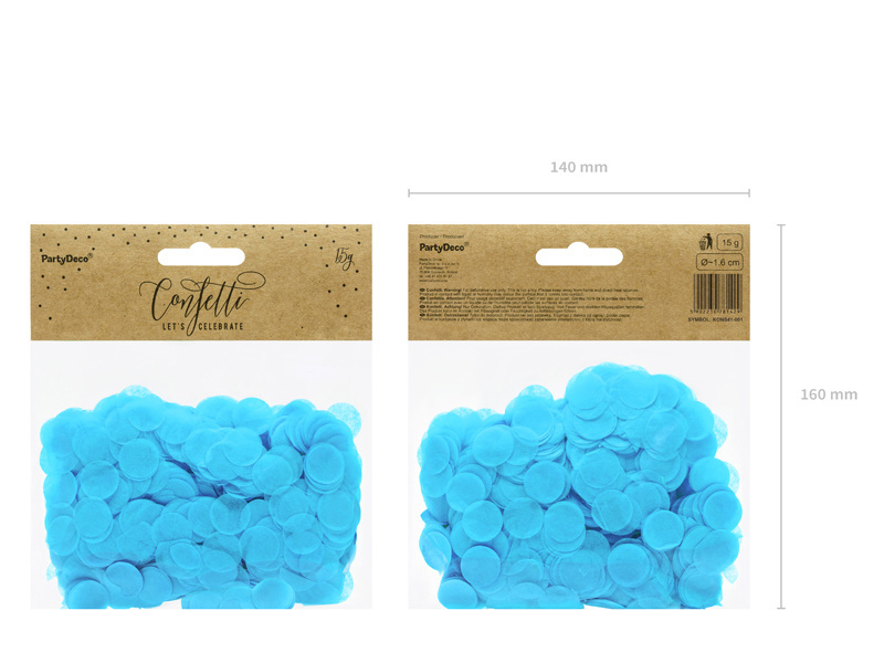 Confetti blauw luxe - 15 gram