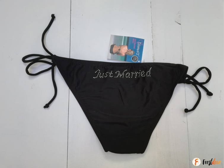 Bikini Just Married | Zwart | Bruiloft | Huwelijksreis
