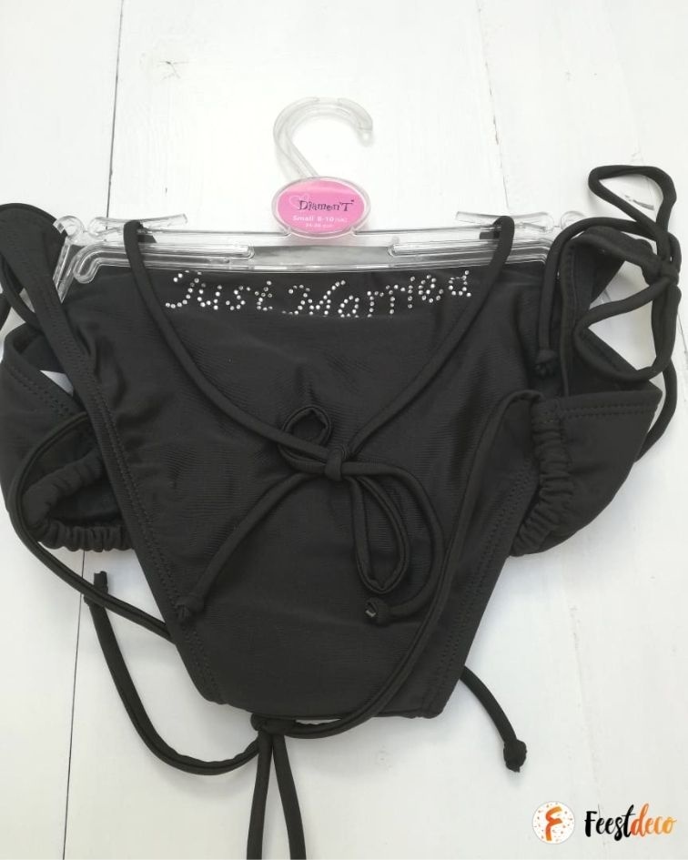 Bikini Just Married | Zwart | Bruiloft | Huwelijksreis