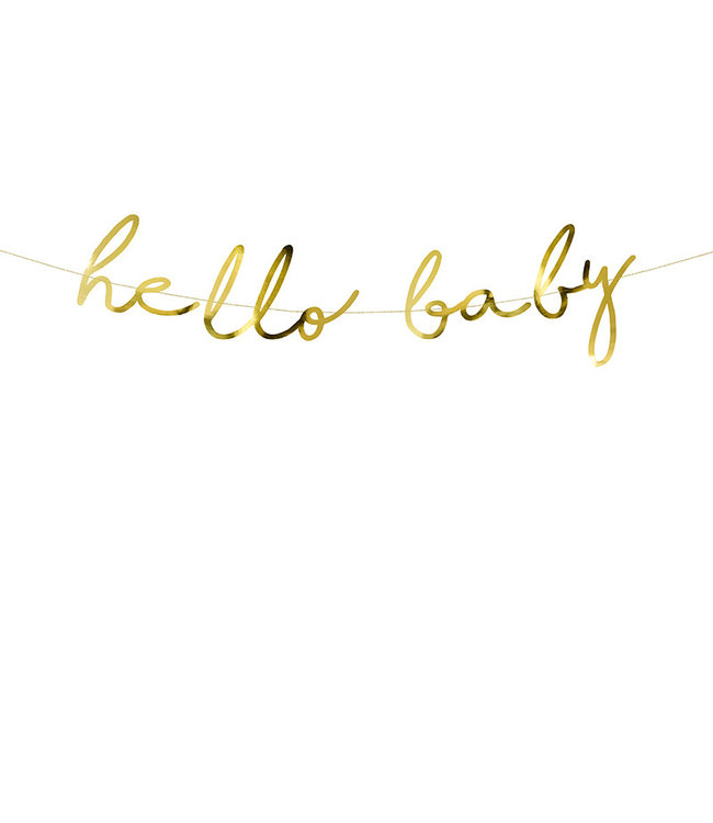 Slinger Hello Baby | Goud | Babyshower | Geboorte | 2 meter