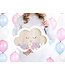 PartyDeco Wolk houten gastenboek | met 30 druppels | Babyshower | Geboorte