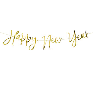 PartyDeco Happy New Year gouden slinger - 2m