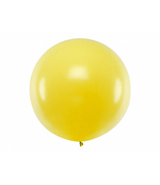 PartyDeco Reuzeballon geel XXL | 1 meter