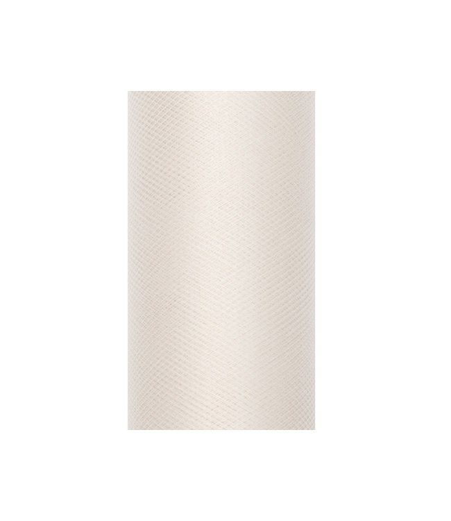 Tule ivoor/creme - 30 cm x 9 m