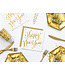 Servetten - happy new year - wit&sterren - 20 stuks