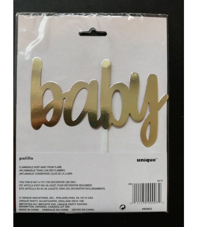 Taarttopper Baby | goud