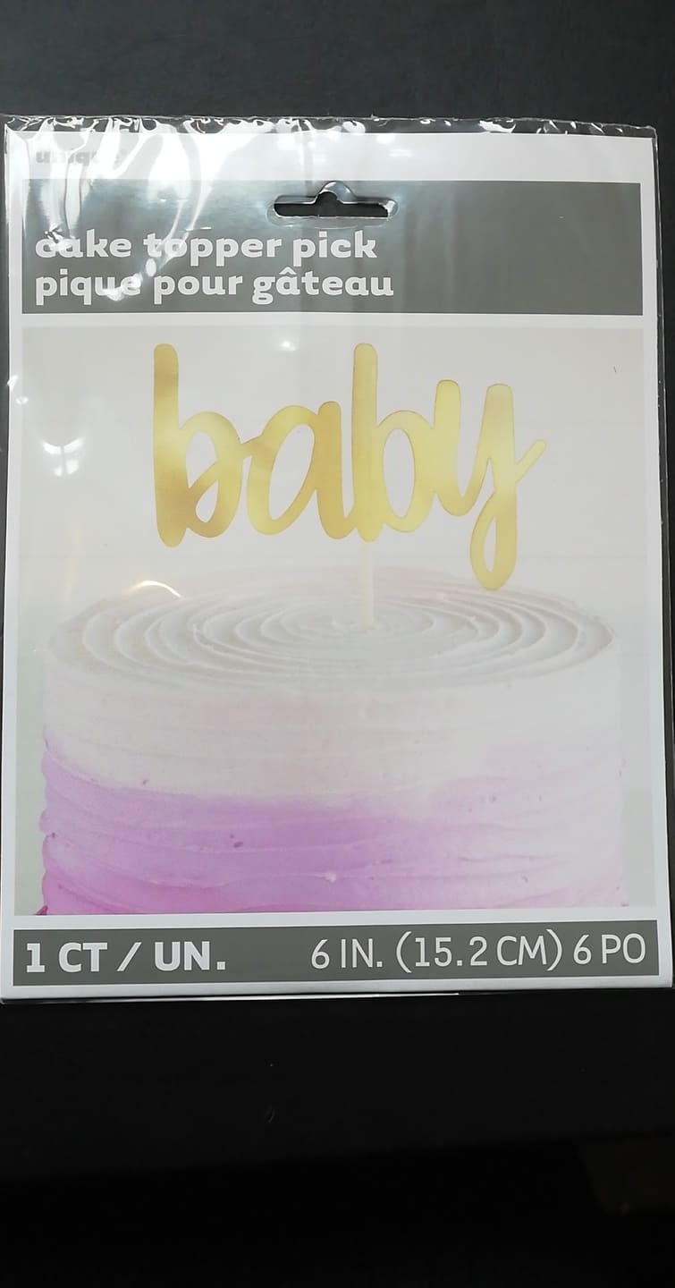 Baby taarttopper goud