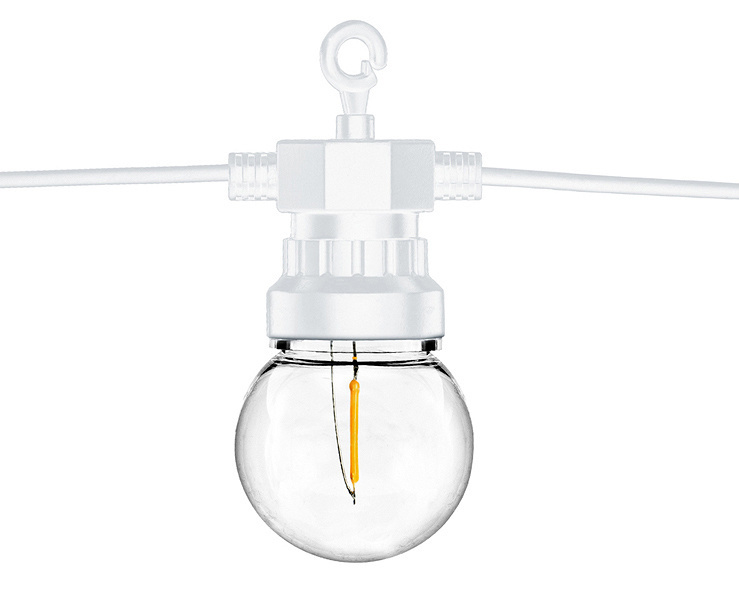 LED lichtsnoer bolletjes wit - 8 meter