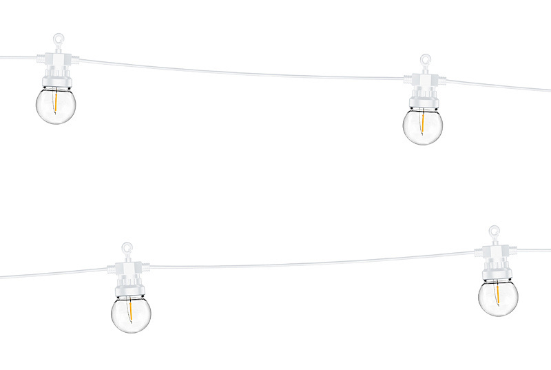 LED lichtsnoer bolletjes wit - 8 meter