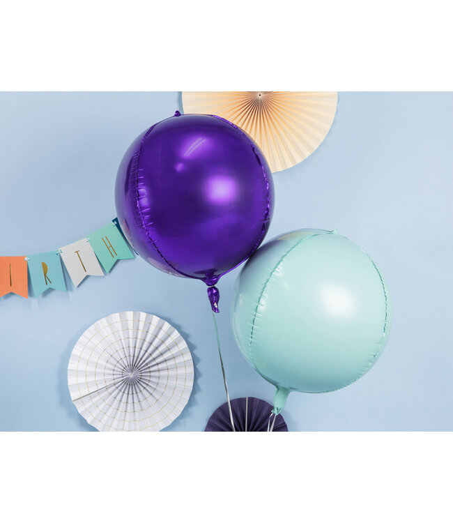 Folieballon bal paars - 40 cm