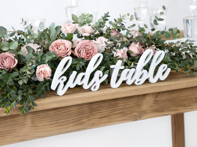 Kids table - Houten decoratie - wit
