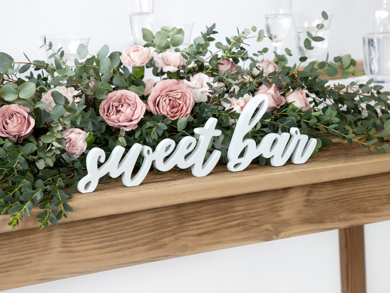 Sweet bar - Houten decoratie - wit
