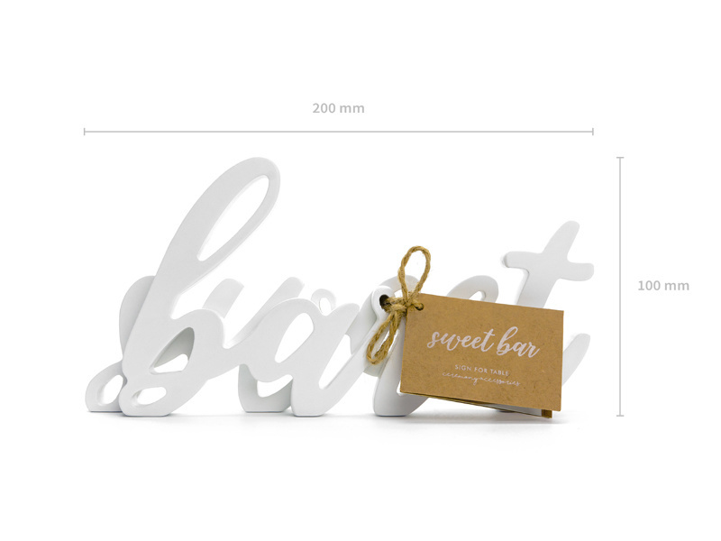 Sweet bar - Houten decoratie - wit