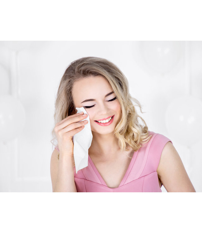 Zakdoekjes - Happy tears - kraft/zilver - 10 stuks