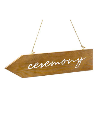 PartyDeco Houten wegwijzer pijl  | Ceremony | 36x7,5cm