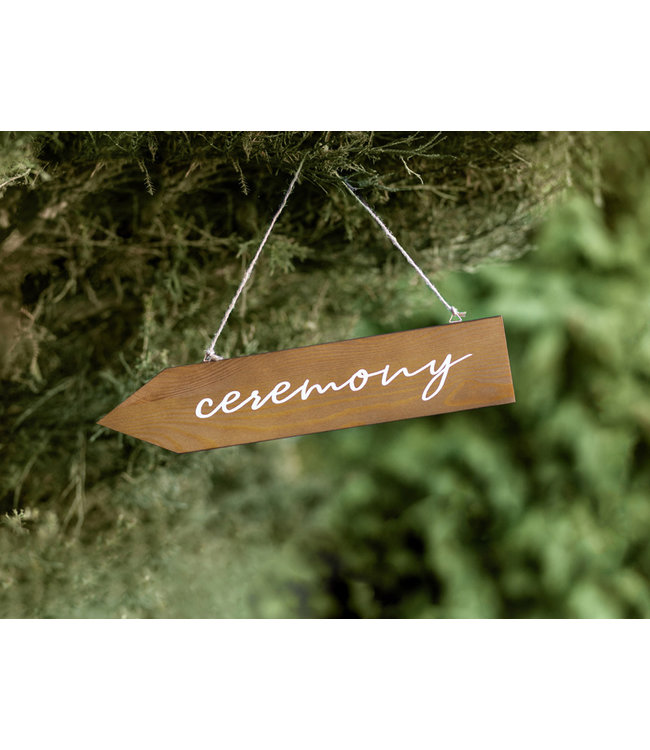 Houten wegwijzer pijl  | Ceremony | 36x7,5cm