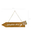 Houten wegwijzer pijl  | Ceremony | 36x7,5cm
