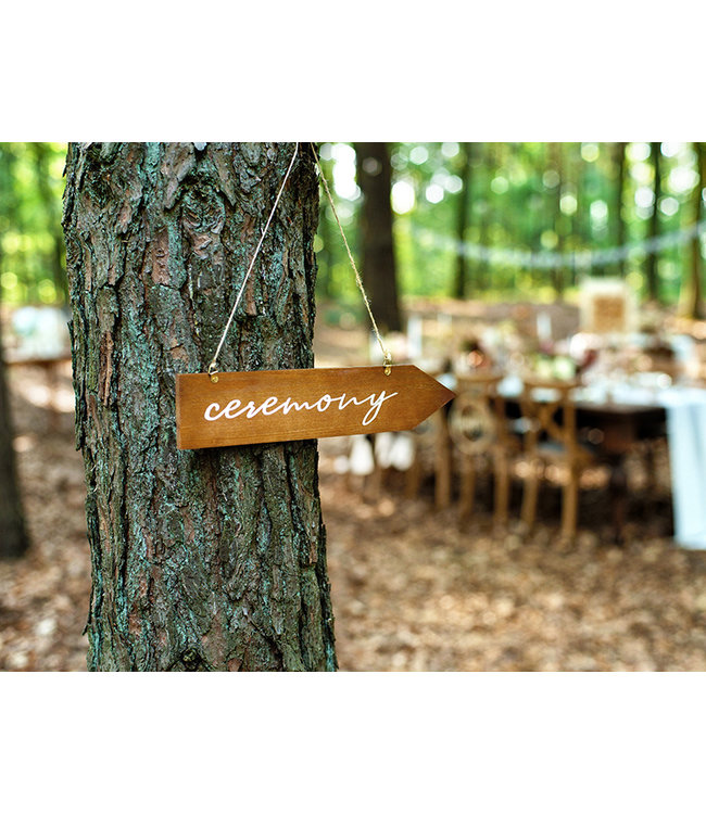 Houten wegwijzer pijl  - Ceremony