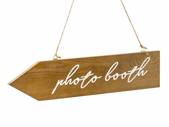 Houten wegwijzer pijl - Photobooth
