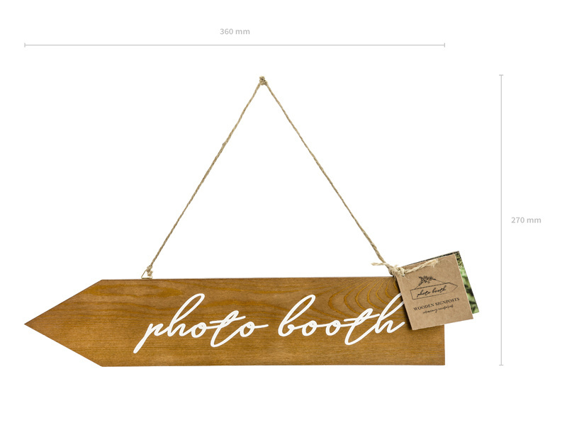 Houten wegwijzer pijl - Photobooth