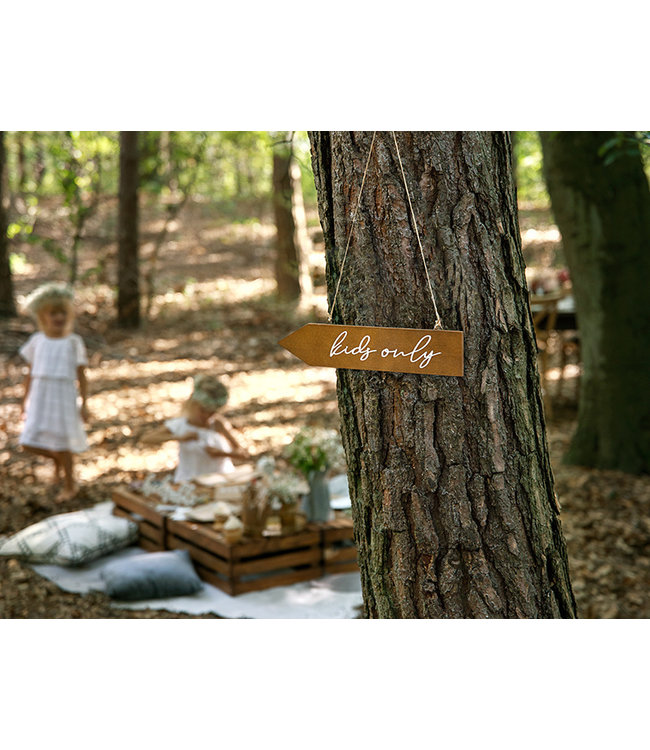 Houten wegwijzer pijl | Kids only