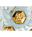 PartyDeco Borden Goud 50th Birthday | 20cm | 6 stuks