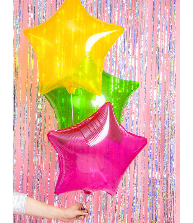 OUTLET Folieballon ster | groen transparant | 48 cm