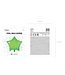OUTLET Folieballon ster | groen transparant | 48 cm