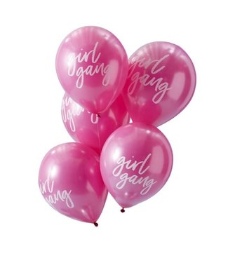 Ginger Ray OUTLET Girl gang ballonnen - roze - 10 stuks