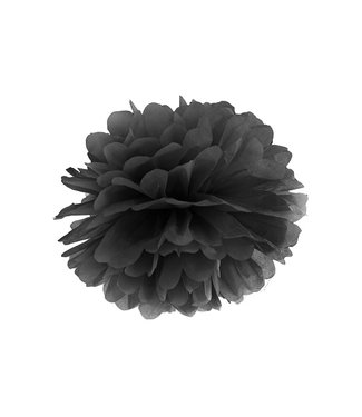 PartyDeco Tissue PomPom - zwart - 25cm