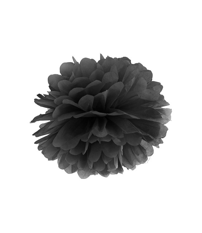 PartyDeco Tissue PomPom - zwart - 25cm